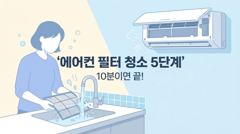 에어컨 필터 청소 방법 5단계