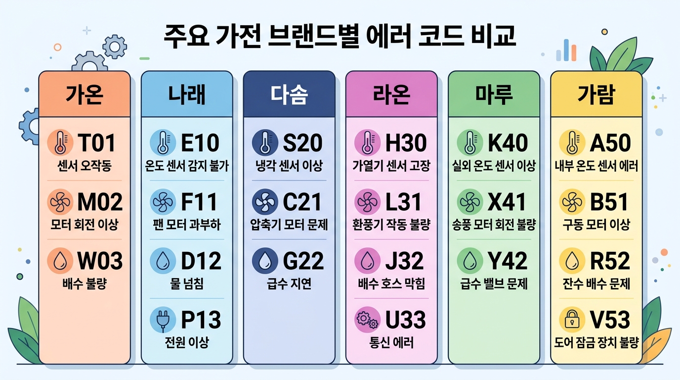 주요가전브랜드별 에러코드