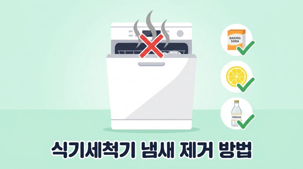 식기세척기 냄새 원인 4가지 인포그래픽