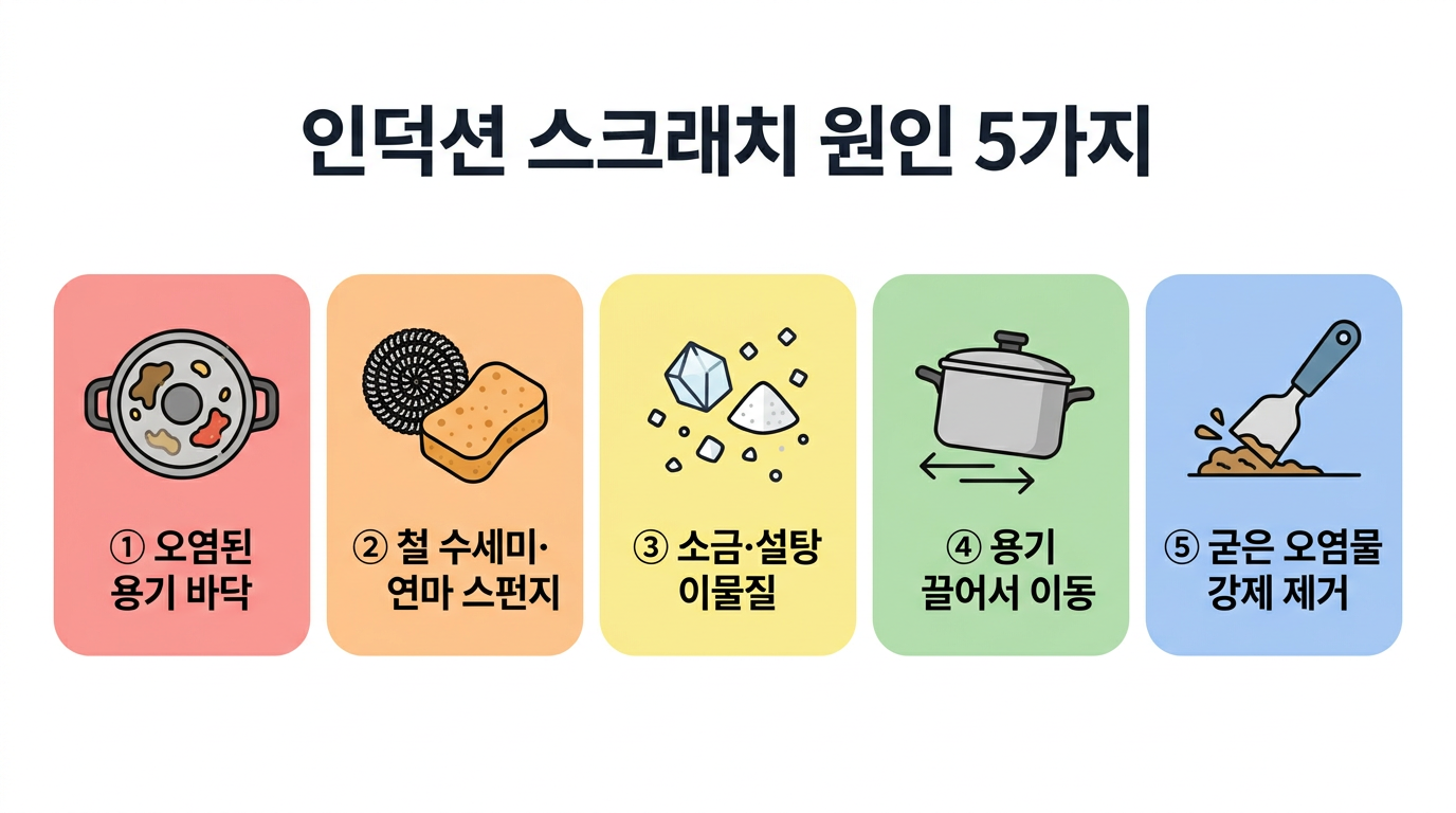 인덕션스크래치 원인