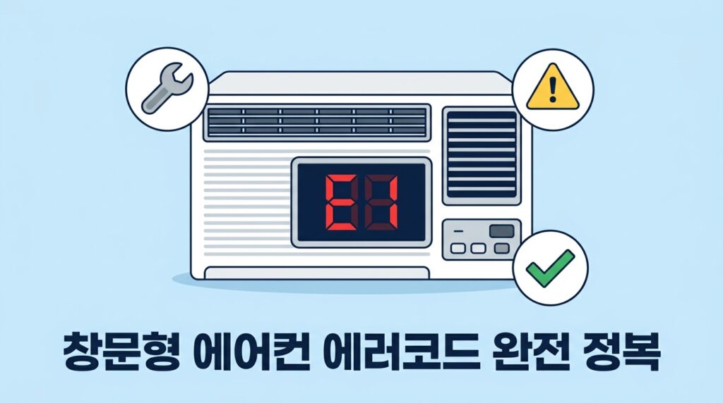 창문형 에어컨 에러코드